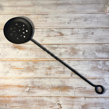 Load image into Gallery viewer, Traditional cast iron chestnut roaster with twist handle