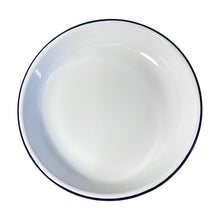 Load image into Gallery viewer, 22CM WHITE ENAMEL DINNER PLATE | Pasta and Rice plate | Enamel plate | Single plate | Traditional dinner plate | Kitchen plate for pies, sides and dinner | 22cm diameter with 4cm depth
