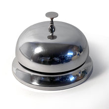 Load image into Gallery viewer, Reception Desk Bell Stainless Steel, Classic Silver Design, Loud & Clear Ringing for Hotels, Offices, Restaurants, and Front Desks
