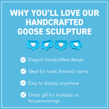 Load image into Gallery viewer, 𝗚𝗢𝗢𝗦𝗘 𝗙𝗜𝗚𝗨𝗥𝗜𝗡𝗘 Rustic Wood-Look Figurine Farmhouse Bird Home Decor