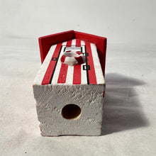 Load image into Gallery viewer, Red and white beach hut light pull | Nautical Theme Wooden Beach Hut Cord Pull Light Pulls