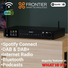 Load image into Gallery viewer, Bluetooth Wifi Internet Radio with DAB, DAB+ | HiFi Smart Digital Radio with Spotify Connect, Podcasts, 90+ Presets, and Full Colour LED Display | USB, AUX, RCA Connection | Majority Fitzwilliam Tuner