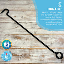 Load image into Gallery viewer, LOG ROLLER TOOL for FIREPLACE | Cast iron | Tools and accessories for fireplace | BBQ accessories | Log grabber tool | Log peavey | 50cm Long