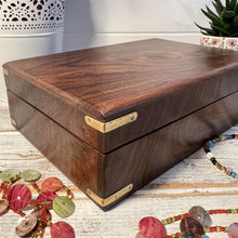 Load image into Gallery viewer, Wooden Jewellery Trinket Box Keepsake Storage Organiser | Multipurpose Use As Jewellery Storage | Watch Box | 23cm x 15cm