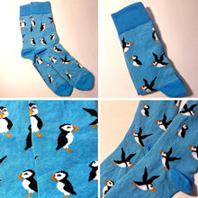Load image into Gallery viewer, Novelty Puffin Socks, Wildlife Enthusiast Gift, Fun Ankle Socks with Puffin Design