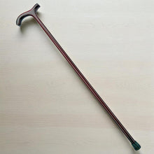 Load image into Gallery viewer, Varnished Red Wine Wood Classic Derby Walking Stick