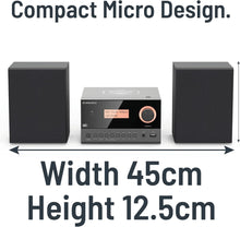 Load image into Gallery viewer, Majority Oakcastle HIFI200 CD PLAYER WITH BLUETOOTH AND DAB+ RADIO | Built-in 60 Watt 2.0 Speakers, Compact Hifi Stereo System | AUX, MP3, Custom EQ, Remote Control, USB