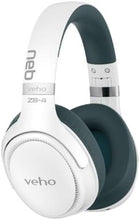 Load image into Gallery viewer, Veho ZB-4 Wireless 𝗢𝗩𝗘𝗥 - 𝗘𝗔𝗥 𝗕𝗟𝗨𝗘𝗧𝗢𝗢𝗧𝗛 𝟱.𝟯 𝗛𝗘𝗔𝗗𝗣𝗛𝗢𝗡𝗘𝗦, White, Built-in Microphone, 36H Playtime, 44mm Drivers, USB-C Charging