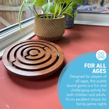Load image into Gallery viewer, Handcrafted Wooden Labyrinth Puzzle Maze - Educational Brain Teaser Game for Children and Adults