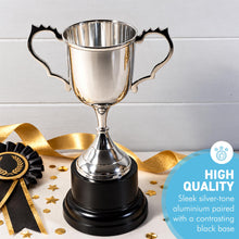 Load image into Gallery viewer, The 30cm Silver Trophy Cup – Aluminium with a Contrasting Black Base