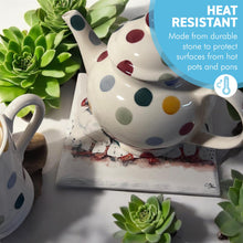 Load image into Gallery viewer, Puffin Stone Pot Rest, Watercolour Illustrative Art, Heat Resistant Up to 200°C