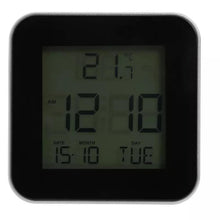 Load image into Gallery viewer, Habitat Silver LCD Display Digital Alarm Clock | Calendar and temperature display | Snooze option