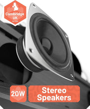 Load image into Gallery viewer, 𝗩𝗜𝗡𝗬𝗟 𝗥𝗘𝗖𝗢𝗥𝗗 𝗣𝗟𝗔𝗬𝗘𝗥 𝗪𝗜𝗧𝗛 𝗦𝗣𝗘𝗔𝗞𝗘𝗥𝗦 | Bluetooth 5.0 Turntable with AUX, RCA Output | Vinyl Player with Multi-Playback Speed & 45 RPM Adapter | Wooden Home Audio Record Player | Oakcastle TT100 Turntable