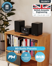 Load image into Gallery viewer, Majority Homerton Internet Radio HiFi System with CD Bluetooth Spotify & Stereo Speakers - All-in-One Smart Audio Experience