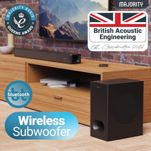 Load image into Gallery viewer, Majority Sierra Plus 2.1.2 𝗪𝗜𝗥𝗘𝗟𝗘𝗦𝗦 𝗦𝗢𝗨𝗡𝗗 𝗕𝗔𝗥 with Dolby Atmos - Black