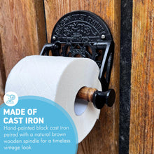 Load image into Gallery viewer, Elegant Black 'Crown' Iron Toilet Roll Holder – Decorative, Durable, and Stylish Bathroom Accessory