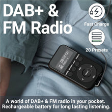 Load image into Gallery viewer, Majority Petersfield Go 2 Pocket Portable Radio, DAB radio with USB Charging | Headphones Included, Lockable Buttons, 20 Presets | DAB+ Radio Pocket Radio, Running Radio