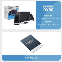 Load image into Gallery viewer, MAJORITY Bluetooth Active PC Speakers with Subwoofer | 80W, 2.1 Stereo Sound