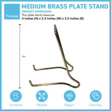 Load image into Gallery viewer, MEDIUM BRASS PLATE STAND | Photo frame stand | Decorative picture stand | Brass easel | Plate stands for display | Picture and plate stand | Home decor | 4 inches
