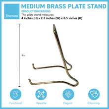 Load image into Gallery viewer, MEDIUM BRASS PLATE STAND | Photo frame stand | Decorative picture stand | Brass easel | Plate stands for display | Picture and plate stand | Home decor | 4 inches