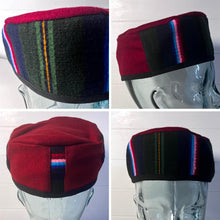 Load image into Gallery viewer, Handmade Nepalese Wool Red Smoking Cap, Lightweight, Stylish, with Traditional Tibetan Accents, Size 56cm, small