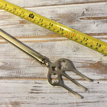 Load image into Gallery viewer, Brass extending fireside toasting fork | Extends to 72cm  | 72 Inches | | Toasting fork for log burners | Toasting fork for open fires