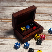 Load image into Gallery viewer, Wooden trinket box with Eye of Horas design on lid | Keepsake Box | Ring box |Dice Box