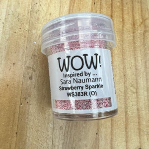 Wow! Embossing Powder 15ml | STRAWBERRY SPARKLE  regular | Free your creativity and give your embossing sparkle