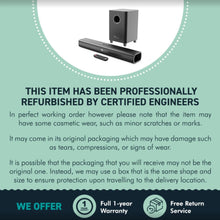 Load image into Gallery viewer, Refurbished Majority BLUETOOTH SOUND BAR FOR TV | 2.1 Channel 300W Home Cinema Sound System | Wireless Subwoofer | Wall Mountable | HDMI ARC, Optical, AUX, USB Playback | Remote & Brackets Included Naga 60 Plus