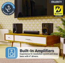 Load image into Gallery viewer, Majority D40 Active Bookshelf, Powered Stereo Studio Speakers | Bluetooth