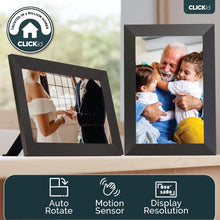 Load image into Gallery viewer, Refurbished ClickID SNAP10 10.1" 𝗗𝗜𝗚𝗜𝗧𝗔𝗟 𝗣𝗛𝗢𝗧𝗢 𝗙𝗥𝗔𝗠𝗘 – 32GB Storage, Touchscreen, WiFi, Auto Rotate, Motion Sensor, Calendar, Weather, Remote Included