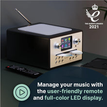 Load image into Gallery viewer, CD Player, Internet Radio with DAB Plus and FM | Bluetooth Smart DAB Radio with Spotify, Podcasts, 40+ Presets and Universal Plug & Play | Majority Homerton 2 CD Players for Home | Black