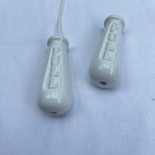 Load image into Gallery viewer, Pair of vintage Style White Powder-Coated Cast Metal Bathroom Light Switch Pulls