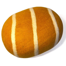 Load image into Gallery viewer, Handmade Orange Wool Felt Pouf, 100% Pure Wool Ottoman, 40cm Seat Cushion for Modern Stylish Home Decor