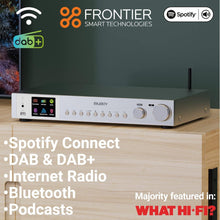 Load image into Gallery viewer, Bluetooth Wifi Internet Radio with DAB, DAB+ | HiFi Smart Digital Radio with Spotify Connect, Podcasts, 90+ Presets, and Full Colour LED Display | USB, AUX, RCA Connection | Majority Fitzwilliam Tuner
