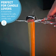 Load image into Gallery viewer, Polished Silver Nickel Candle Snuffer Scissors, elegant home decor accessory