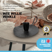 Load image into Gallery viewer, Antique style Iron Wee Willie Winkie Handheld Candle Holder | Chamberstick candle holder | wedding décor, dining room