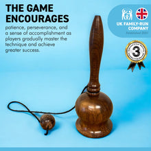 Load image into Gallery viewer, Traditional WOODEN CUP AND BALL GAME | Cup and ball games | ball in a cup game | Old fashioned toys | ball catch game | hand-eye coordination, fine motor skills, and spatial awareness.