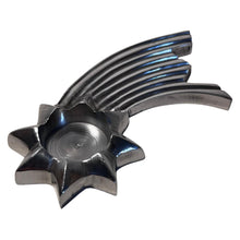 Load image into Gallery viewer, Celestial Elegance,  Brushed Silver Aluminum Shooting Star Tea Light Candle Holder, Modern Decorative Accent