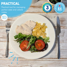 Load image into Gallery viewer, Colourful melamine PORTION CONTROL PLATE for Adults to Encourage Healthy Eating, Melamine Diet Plate Visually Divided for Slimming and Weight Loss | 100% Certified Food-Safe & BPA-Free Melamine
