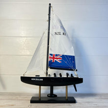 Load image into Gallery viewer, NEW ZEALAND AMERICAS CUP MODEL YACHT | Sailing | Yacht | Boats | Models | Sailing Nautical Gift | Sailing Ornaments | Yacht on Stand | 33cm (H) x 21cm (L) x 4cm (W)
