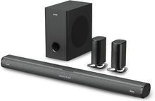 Load image into Gallery viewer, MAJORITY Bluetooth 5.1 Surround Sound System, 3D Dolby Audio Soundbar 300W, Home Cinema Sound System and Sound bar with HDMI ARC, Wireless Subwoofer and Detachable Speakers Everest