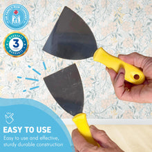 Load image into Gallery viewer, Set of Two Wallpaper stripping tools | 1 x 3 Inch and 1 x 4 Inch |Wallpaper scraper sharp | DIY scraper | Heavy duty scraper | Wallpaper stripper