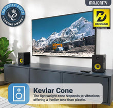 Load image into Gallery viewer, Majority D40X Active Bookshelf, Powered Stereo Studio Speakers | Bluetooth