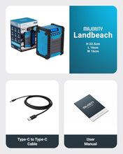 Load image into Gallery viewer, Portable Work Radio DAB | Rechargeable, Internal 10,000mAh USB Power Bank | 5.0 Bluetooth, FM, 30 Presets, Powerful Speaker, Bass Booster | IPX54 Dust and Water Proof dab radio | Majority Landbeach