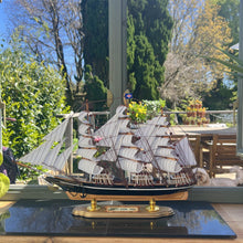 Load image into Gallery viewer, Fully Rigged Cutty Sark Model Yacht | 52cm (L) x 33cm (H) | Nautical ornament | sailboat model | Cutty Sark sailing ship model | Fully assembled model boat ready for display