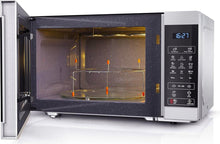 Load image into Gallery viewer, SHARP YC-MG81U-S 28 Litre 900W Digital Microwave with 1100W Grill, 11 power levels, ECO Mode, defrost function, LED cavity light – Silver