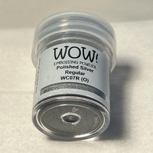 Load image into Gallery viewer, Wow! Embossing Powder 15ml | POLISHED SILVER REGULAR| Free your creativity and give your embossing sparkle
