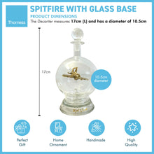 Load image into Gallery viewer, Ornamental glass model of a Spitfire aeroplane in a decorative glass decanter with glass base | memorabilia | spitfire gifts for men | WW2 gift | wartime memorabilia | Battle of Britain