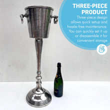 Load image into Gallery viewer, Floor Standing Champagne Wine Cooler Bucket with Distressed Finish, Elegant Beverage Holder for Entertaining